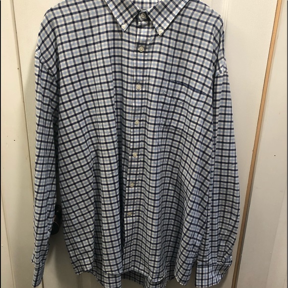 Arrow Men’s XXL Blue Plaid Button Up Shirt - Picture 1 of 5